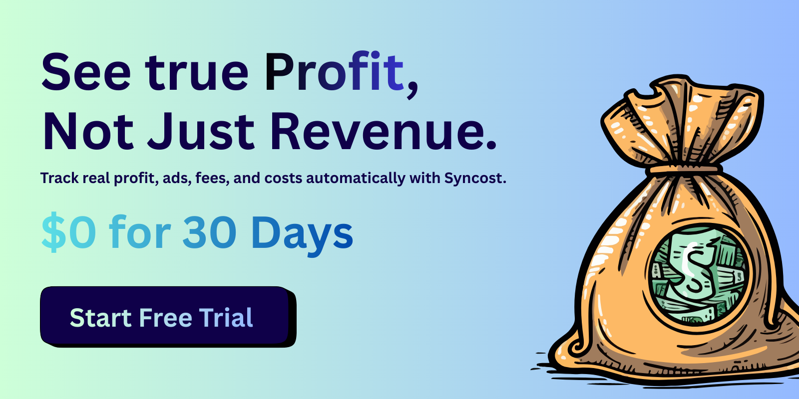 See real profit, not just revenue with Syncost